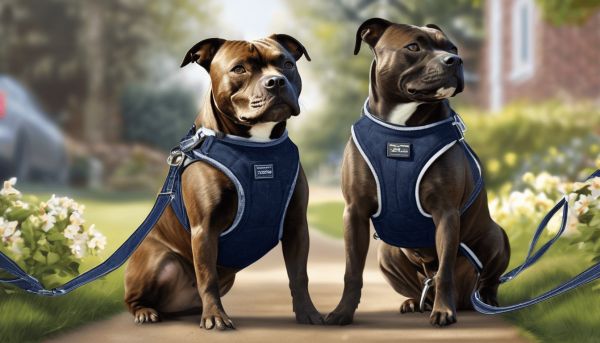 Pourquoi opter pour un harnais réglable pour votre staffie